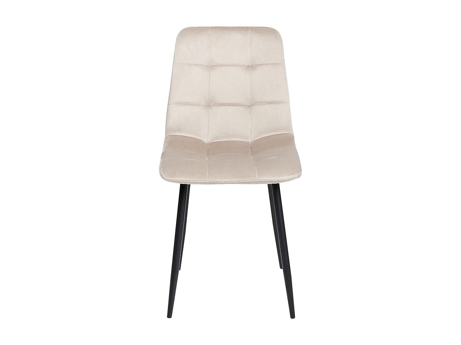 Lot de 4 chaises de salle à manger POWELL Velours Beige