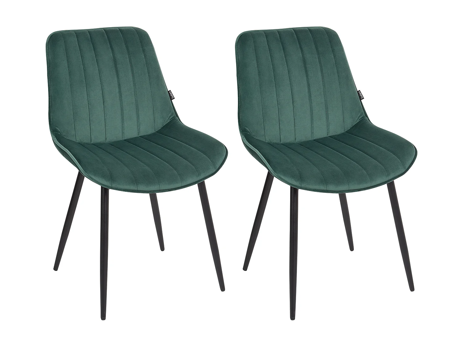 Lot de 2 chaises de salle à manger DUBROVNIK Velours Vert émeraude