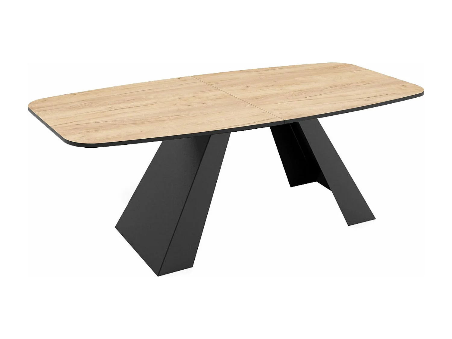 ESSTISCH Myron Eiche Artisan / Schwarz 160/200 / 80 / 76cm