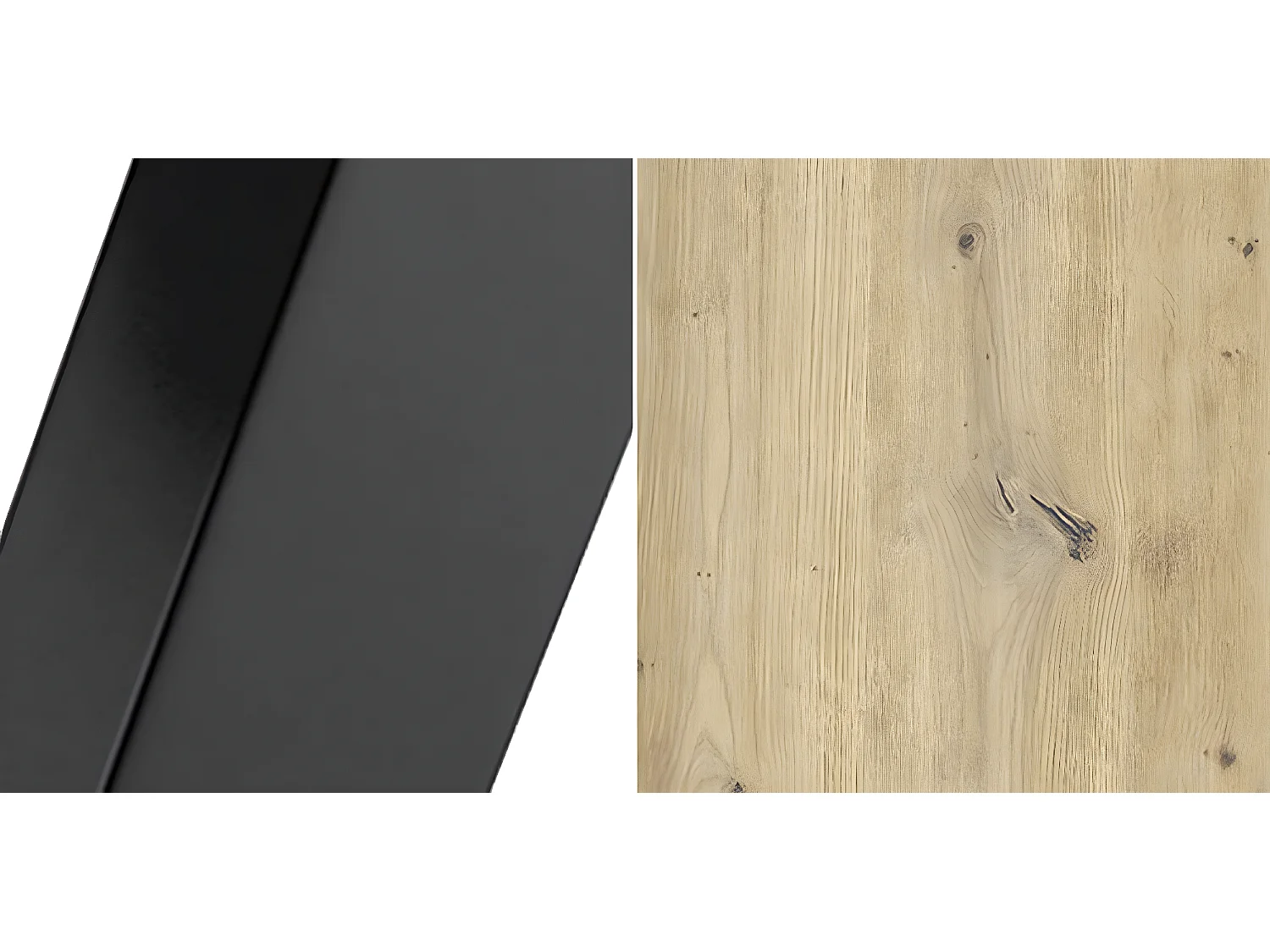 ESSTISCH Myron Eiche Artisan / Schwarz 160/200 / 80 / 76cm