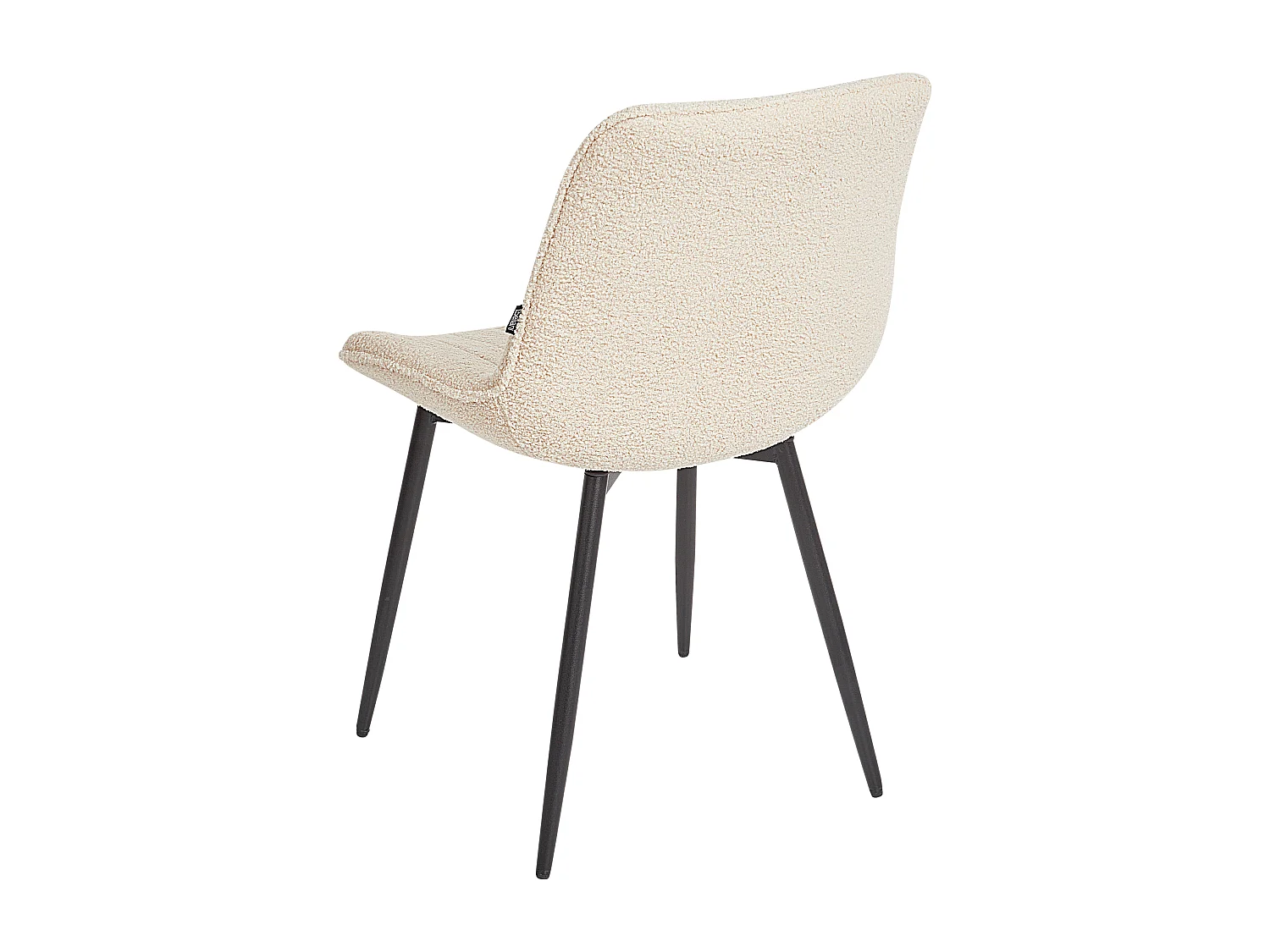 Conjunto de 2 cadeiras de jantar DUBROVNIK Bouclé Creme claro