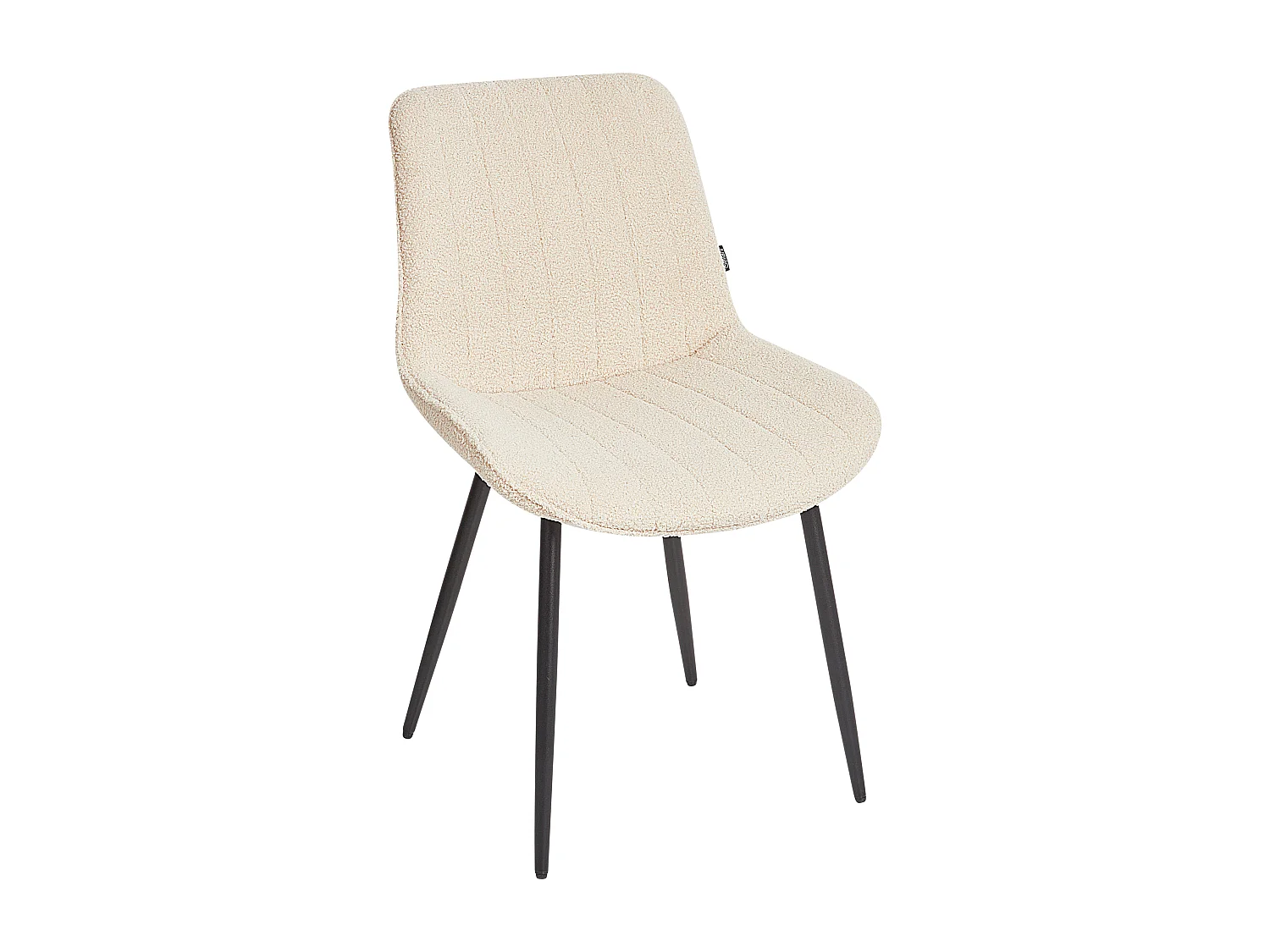 Conjunto de 2 cadeiras de jantar DUBROVNIK Bouclé Creme claro