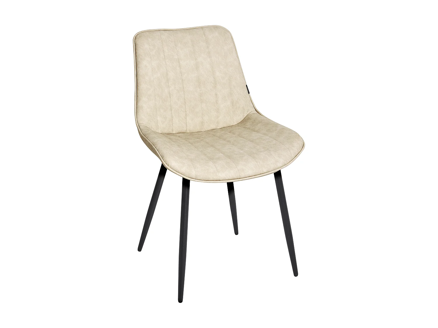 Lot de 2 chaises de salle à manger DUBROVNIK Cuir PU Beige clair