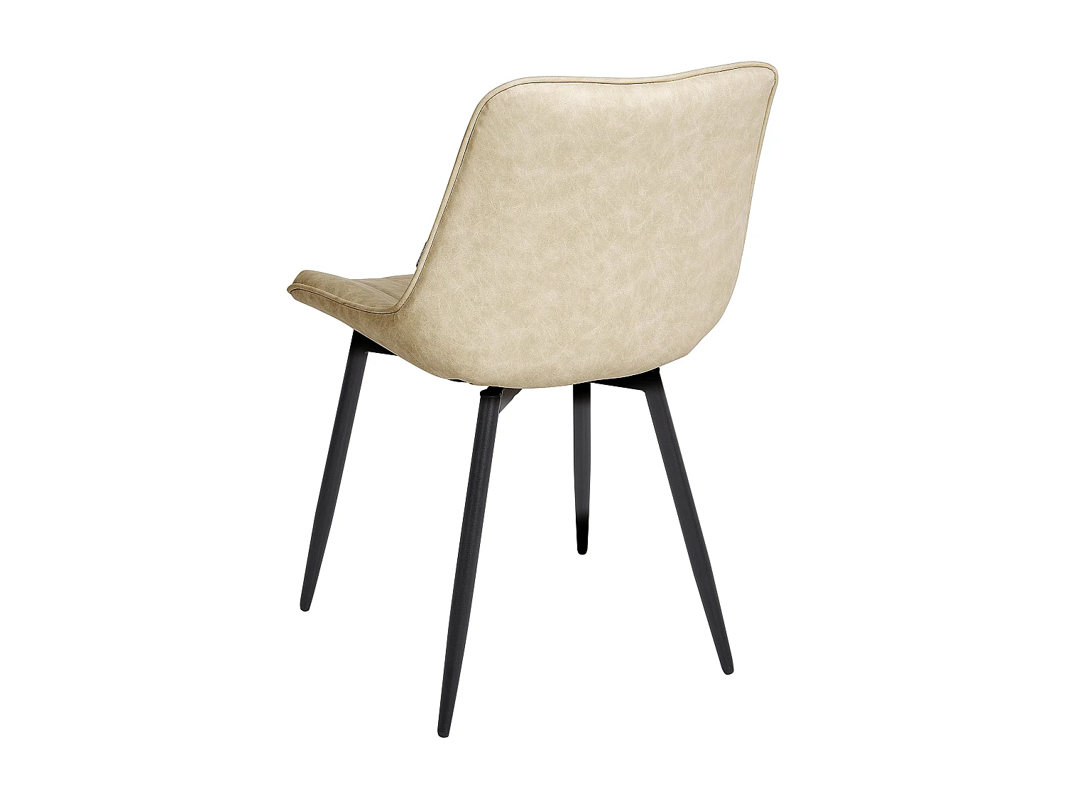 Lot de 2 chaises de salle à manger DUBROVNIK Cuir PU Beige clair