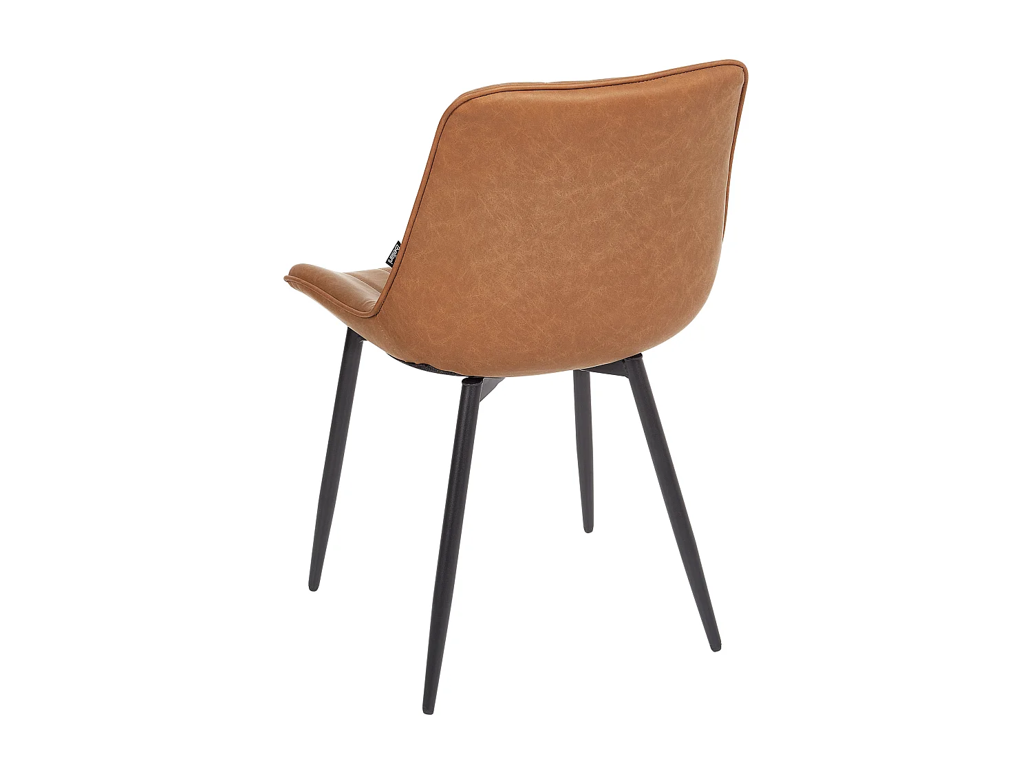 Esszimmerstuhl 2er Set Kunstleder braun gesteppt mit Metallbeinen Dubrovnik