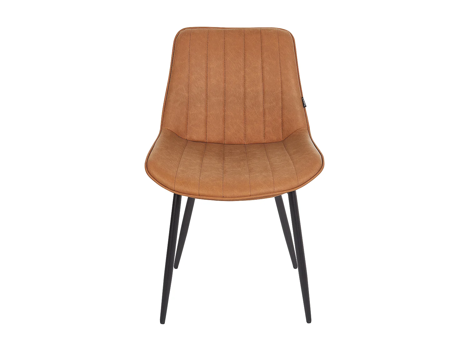 Set van 2 eetkamerstoelen DUBROVNIK Kunstleer Bruin