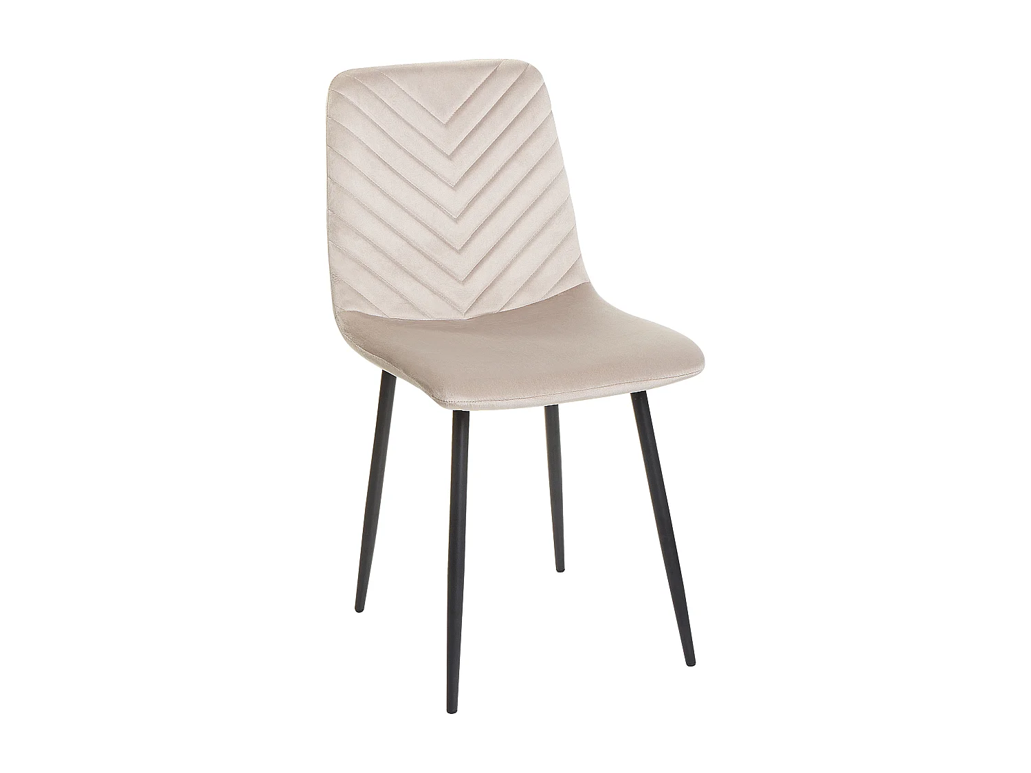 Lot de 4 chaises de salle à manger HAVRE Velours Beige