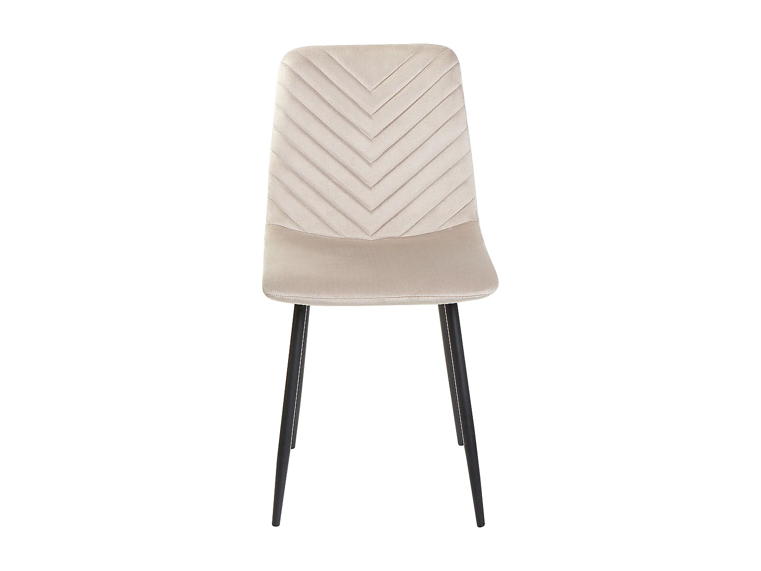 Lot de 4 chaises de salle à manger HAVRE Velours Beige