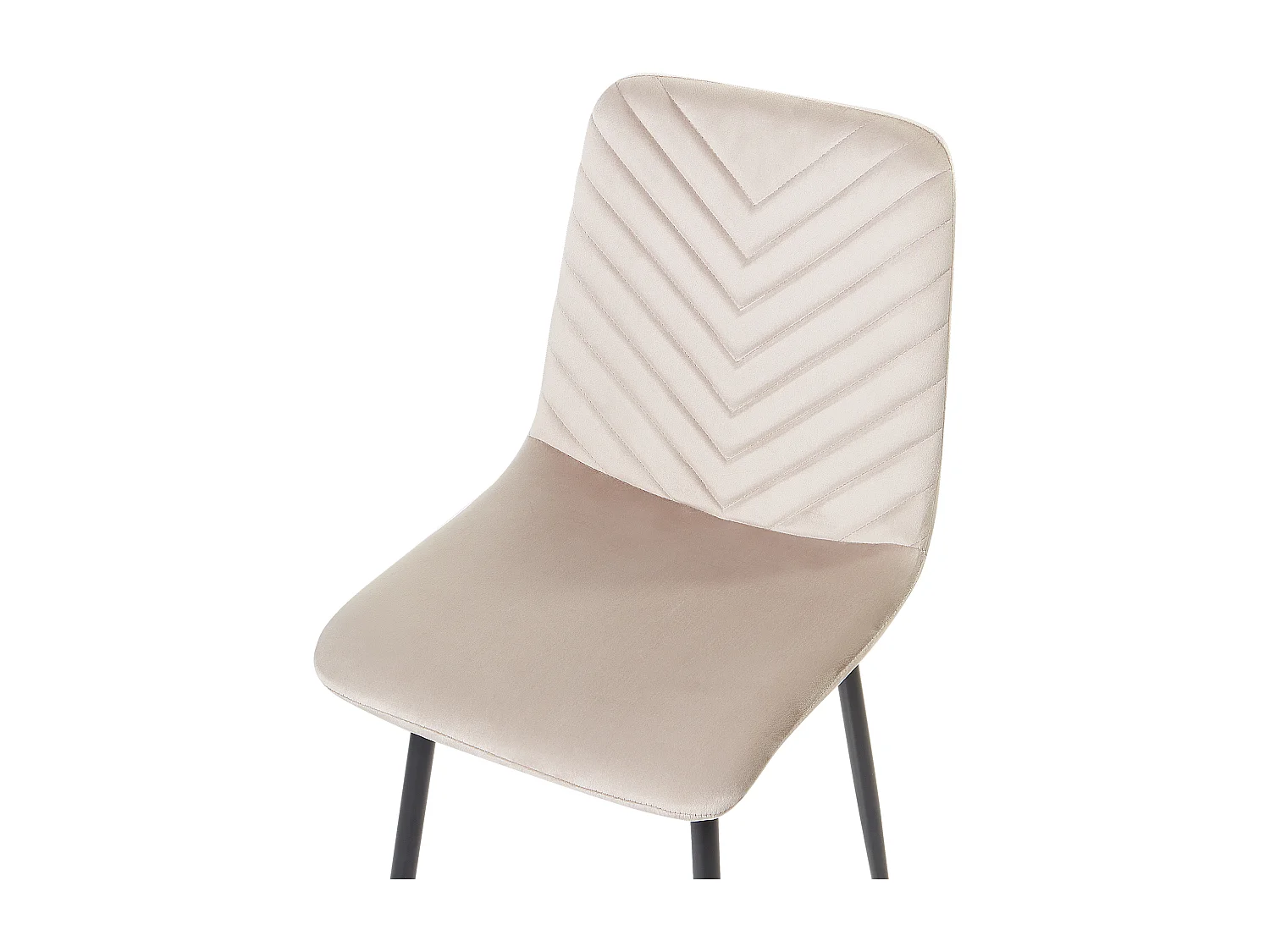 Lot de 4 chaises de salle à manger HAVRE Velours Beige