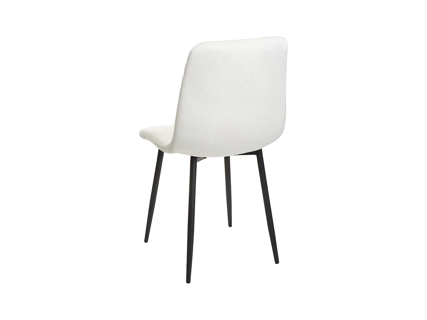 Lot de 4 chaises de salle à manger HAVRE Velours Blanc cassé