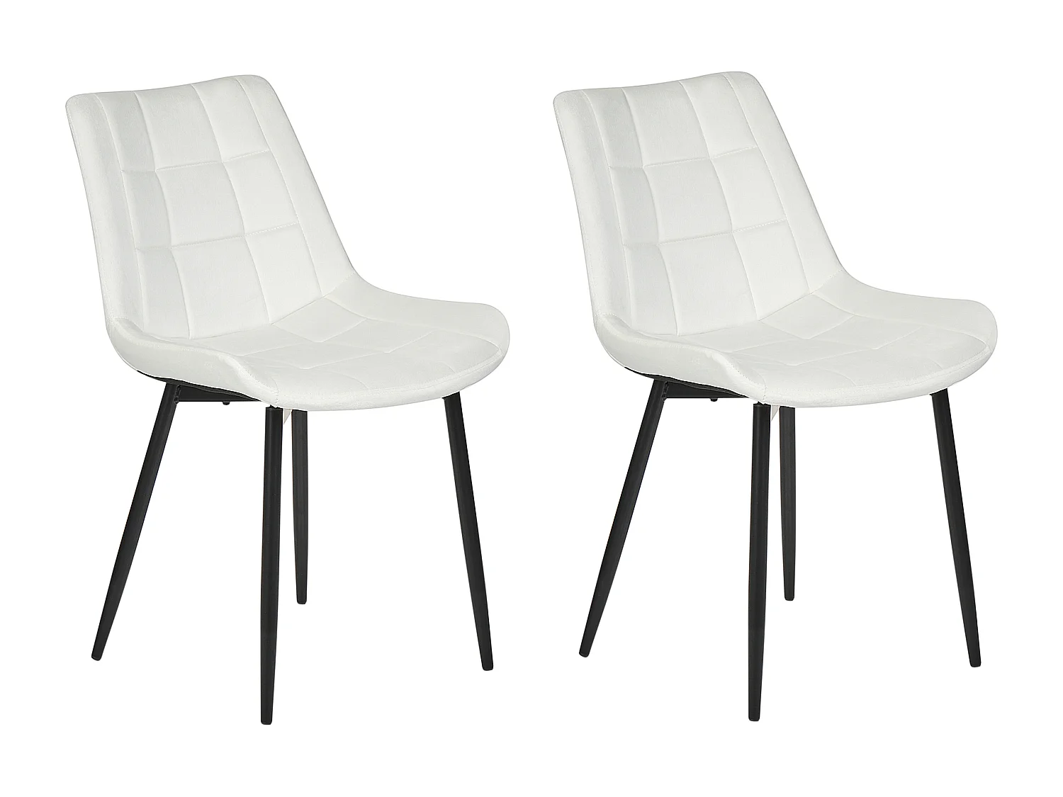 Eetkamerstoel MELROSE II Fluweel Gebroken wit