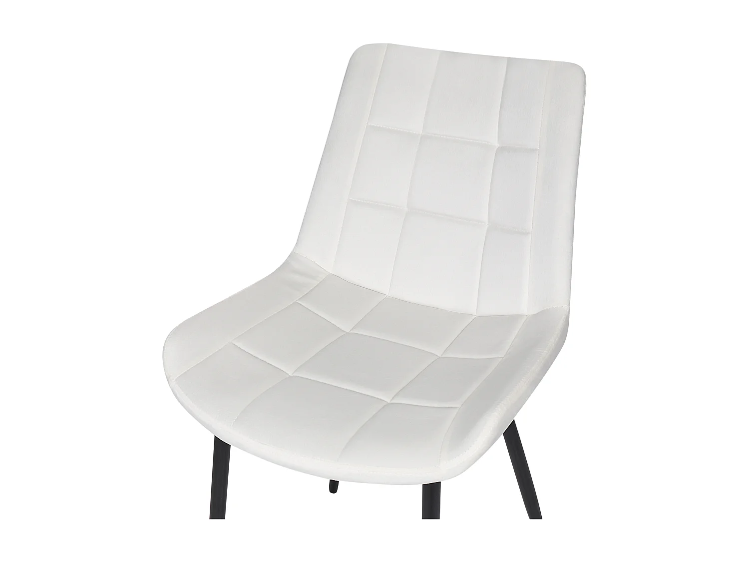 Eetkamerstoel MELROSE II Fluweel Gebroken wit