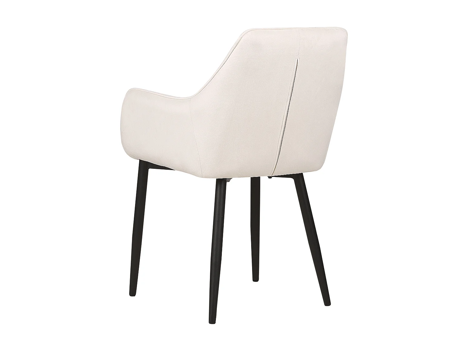 Lot de 2 chaises de salle à manger WELLSTON Velours Blanc cassé