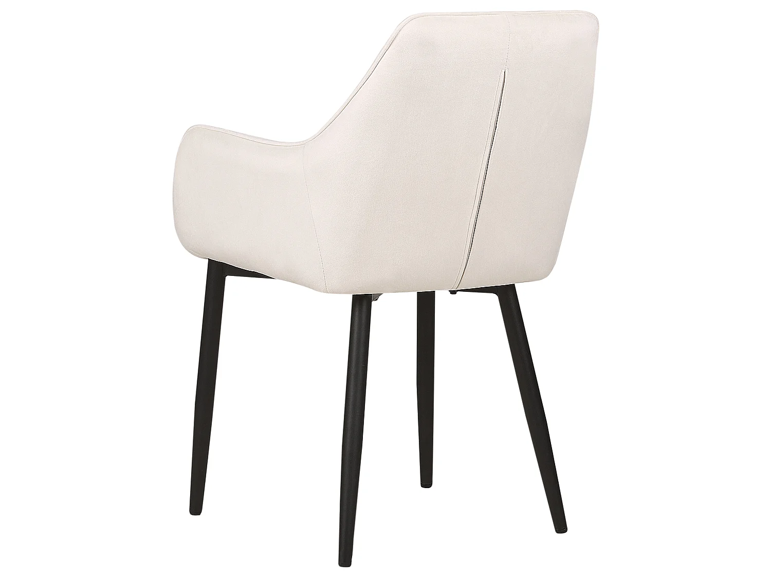 Lot de 2 chaises de salle à manger WELLSTON Velours Blanc cassé