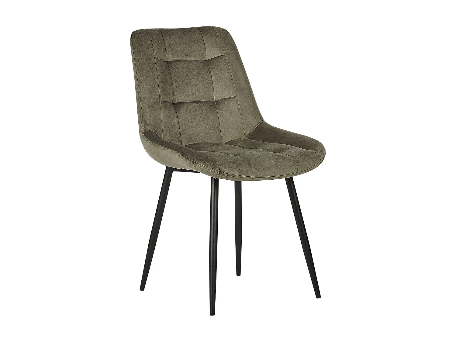 Lot de 2 chaises de salle à manger MELROSE Velours Vert olive