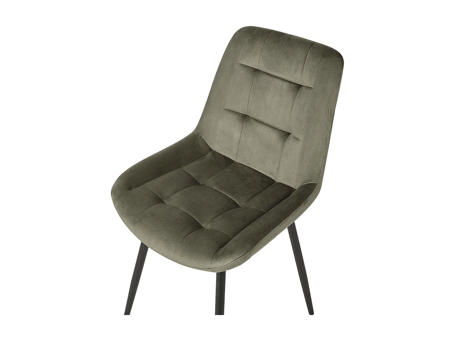 Lot de 2 chaises de salle à manger MELROSE Velours Vert olive