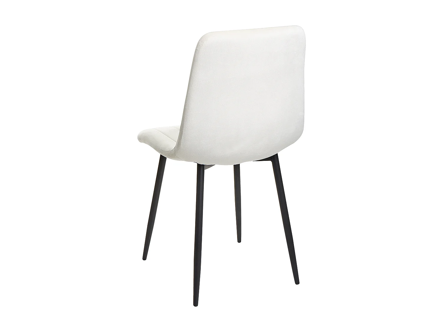 Set van 4 eetkamerstoelen KALISPELL Fluweel Gebroken wit