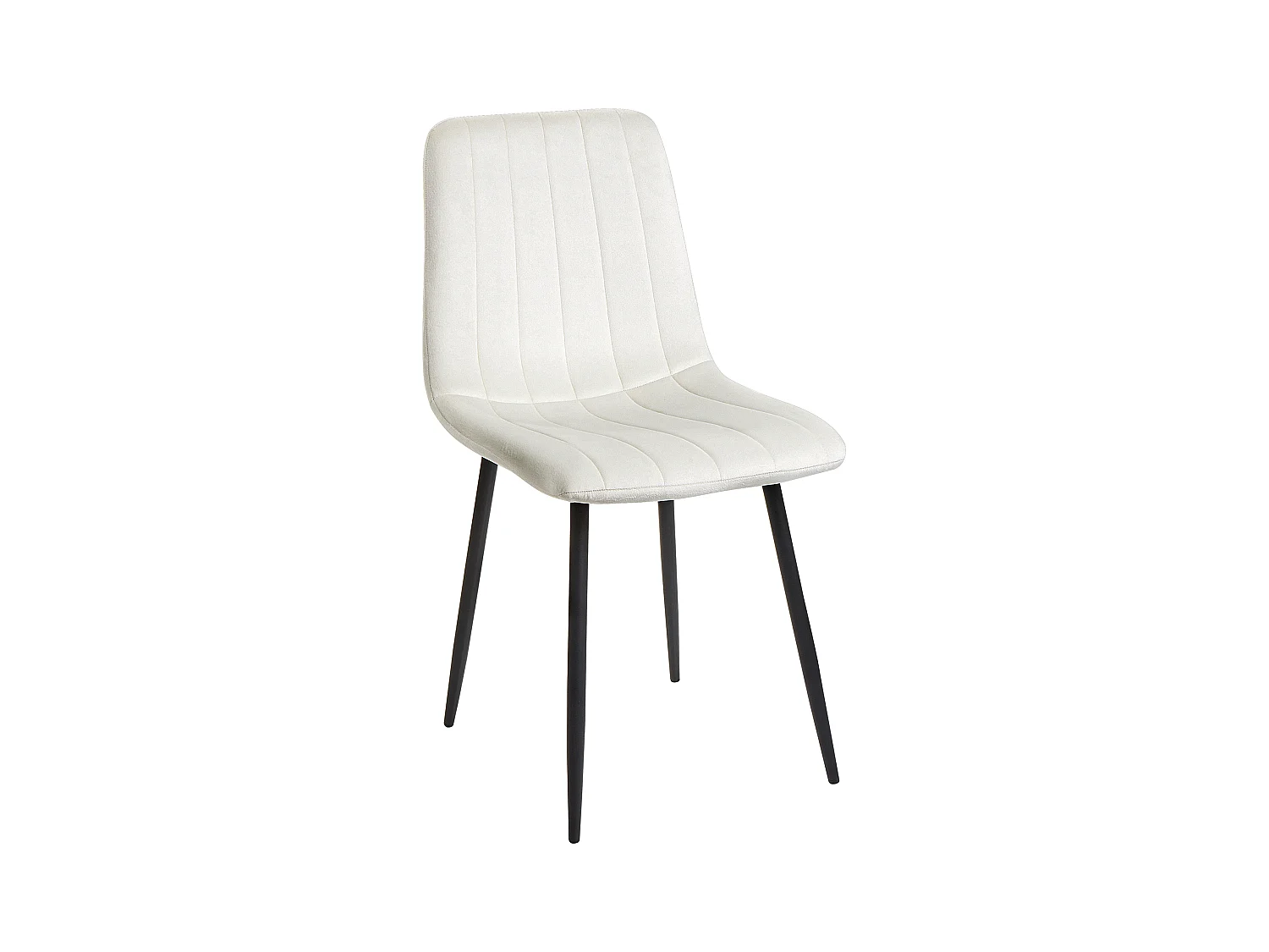 Set van 4 eetkamerstoelen KALISPELL Fluweel Gebroken wit