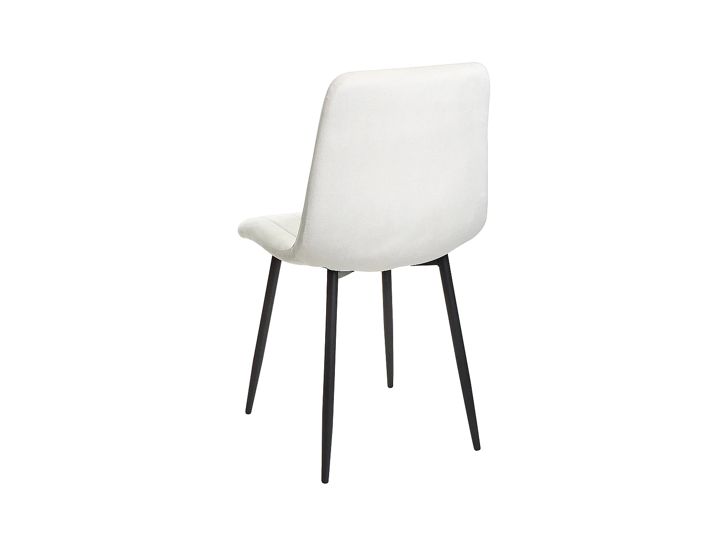 Set van 4 eetkamerstoelen KALISPELL Fluweel Gebroken wit