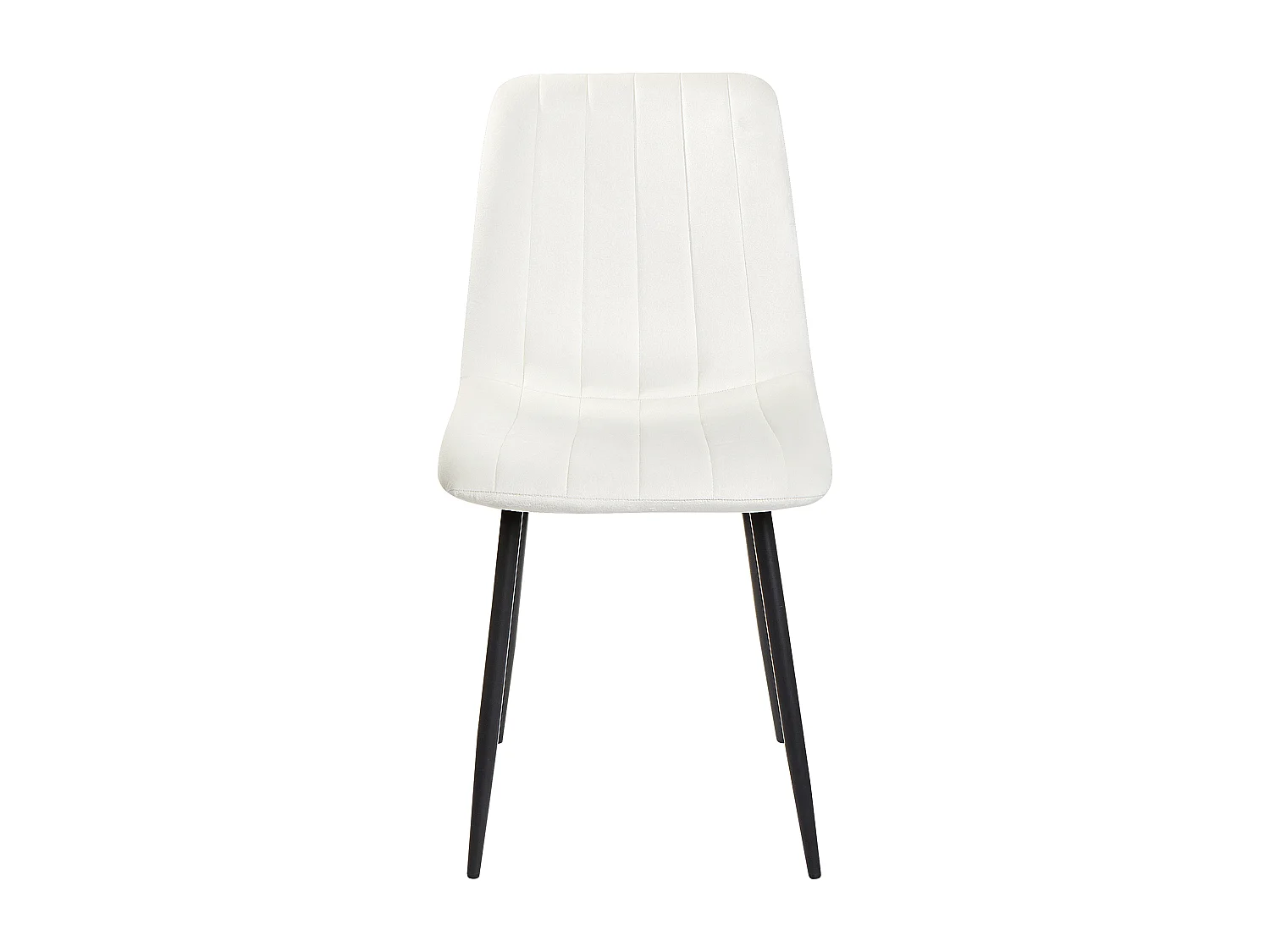 Conjunto de 4 cadeiras de jantar KALISPELL Veludo Branco creme