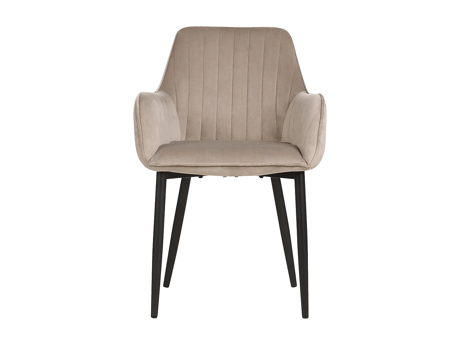 Lot de 2 chaises de salle à manger WELLSTON Velours Taupe