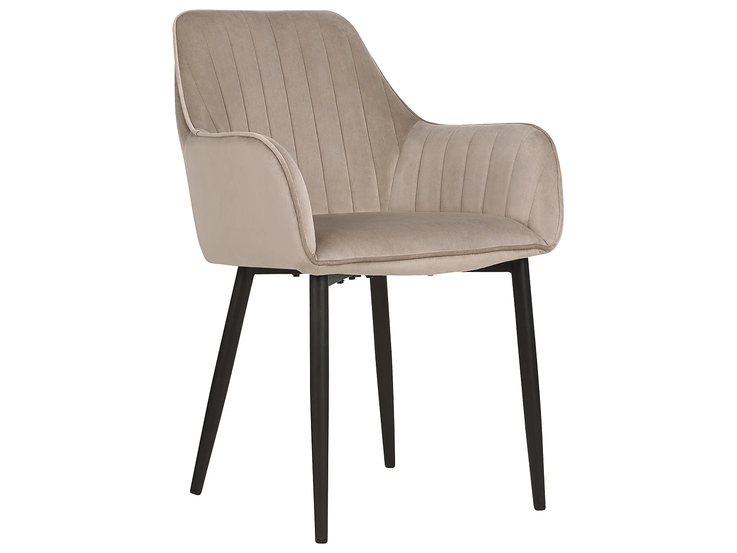 Lot de 2 chaises de salle à manger WELLSTON Velours Taupe