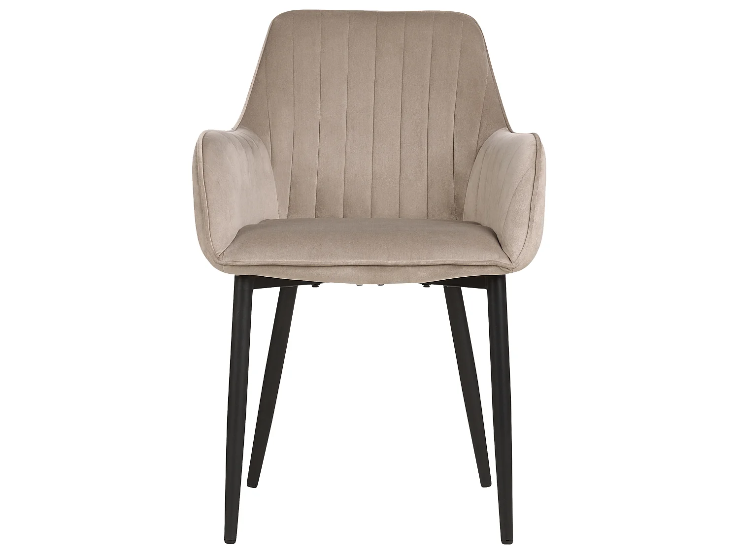 Lot de 2 chaises de salle à manger WELLSTON Velours Taupe