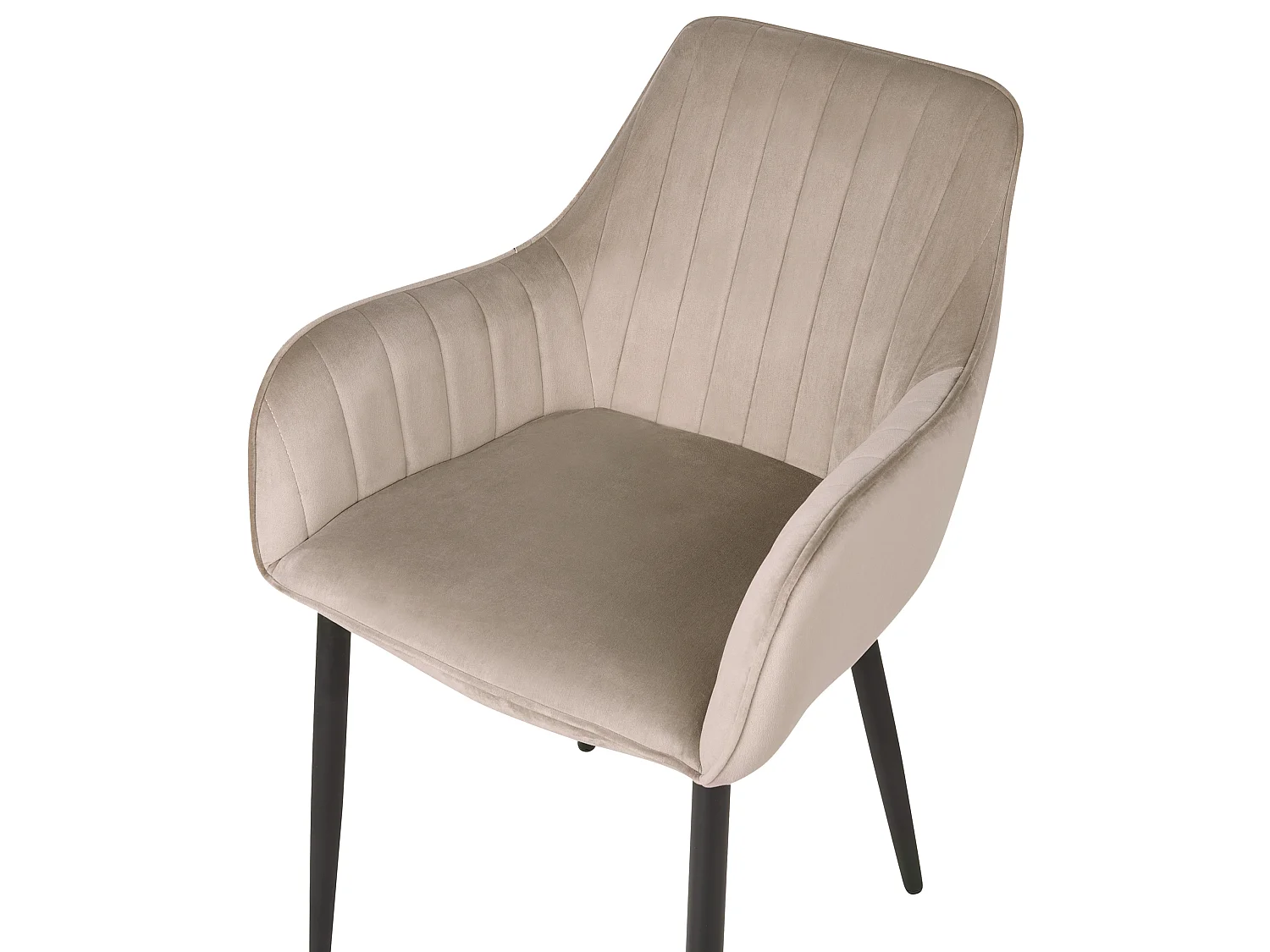 Lot de 2 chaises de salle à manger WELLSTON Velours Taupe