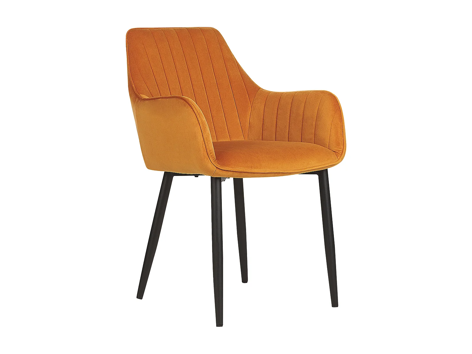 Lot de 2 chaises de salle à manger WELLSTON Velours Orange
