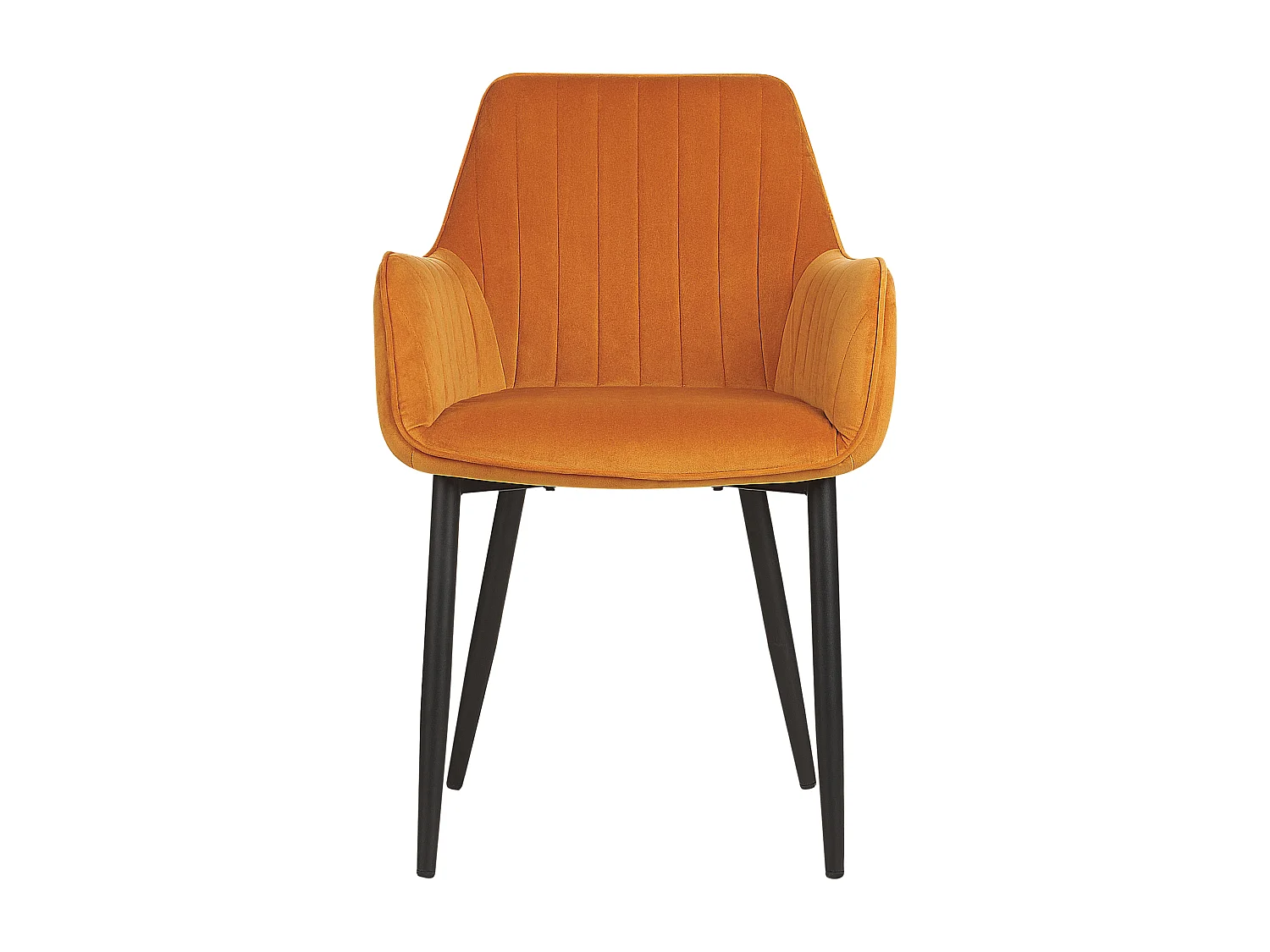 Set van 2 eetkamerstoelen WELLSTON Fluweel Oranje