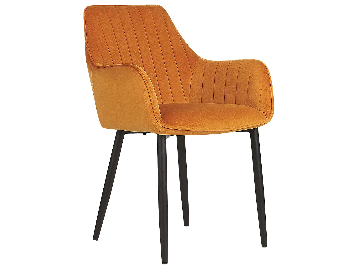 Lot de 2 chaises de salle à manger WELLSTON Velours Orange