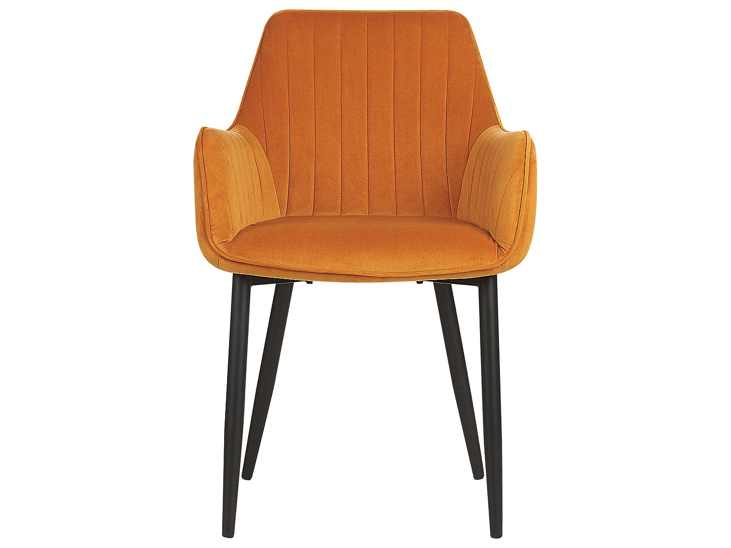 Lot de 2 chaises de salle à manger WELLSTON Velours Orange