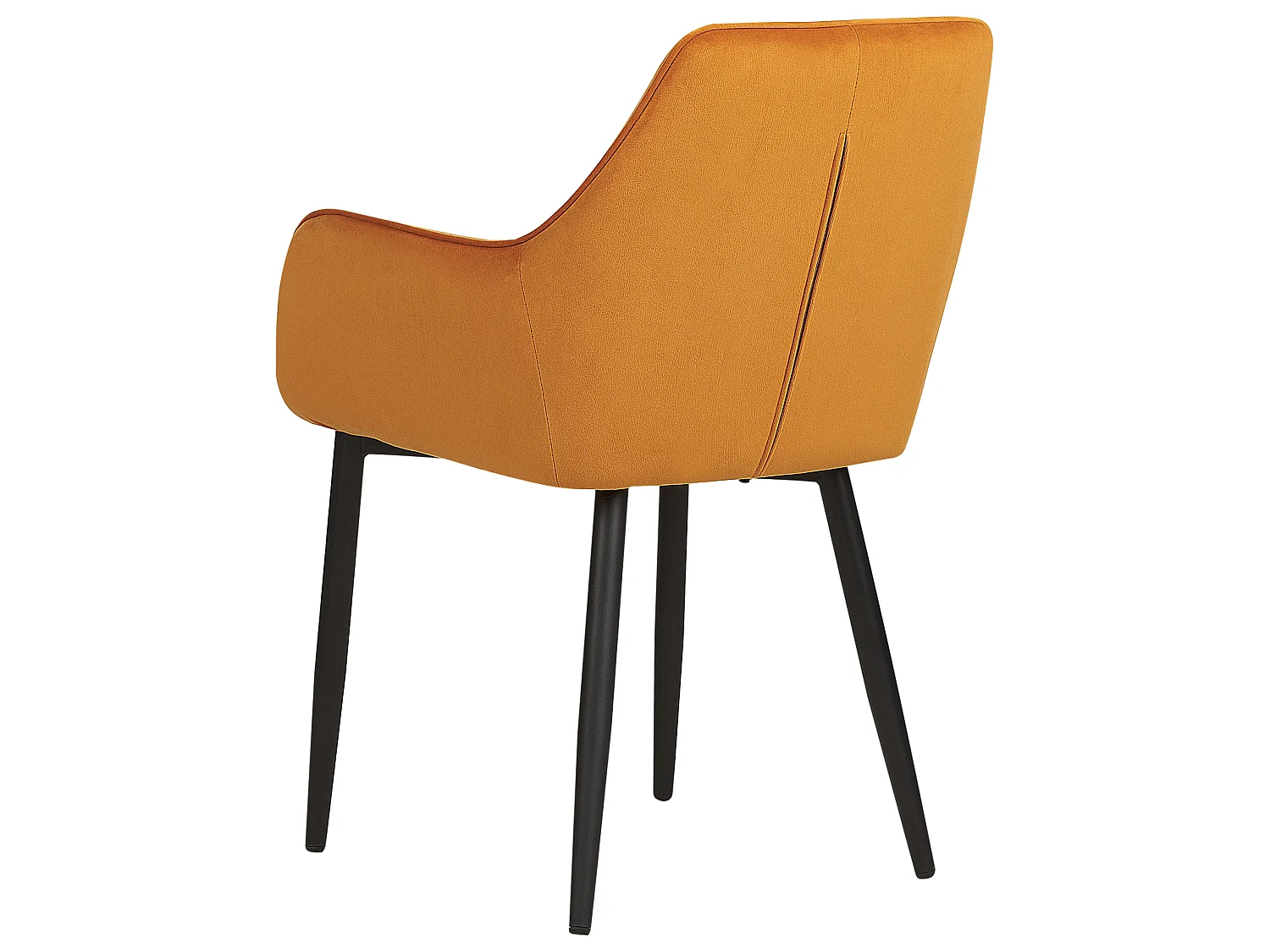 Lot de 2 chaises de salle à manger WELLSTON Velours Orange