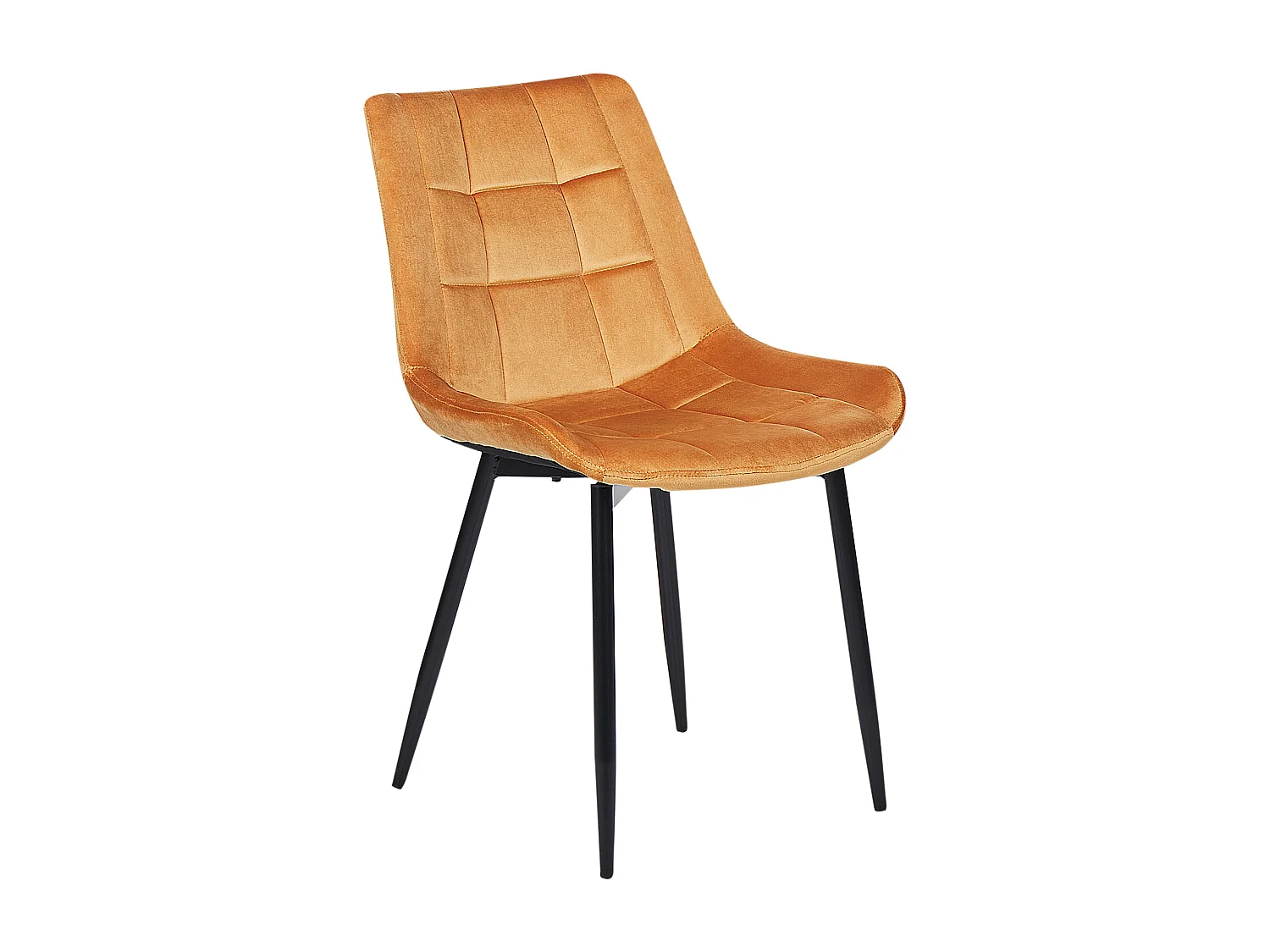 Chaise de salle à manger MELROSE II Set de 2 Velours Orange