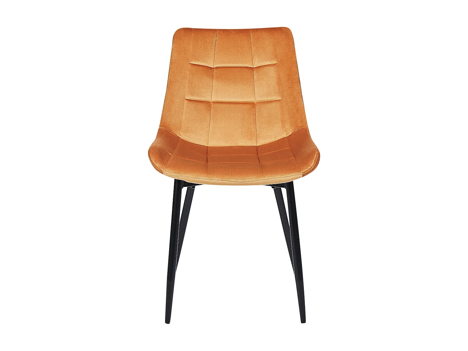 Chaise de salle à manger MELROSE II Set de 2 Velours Orange