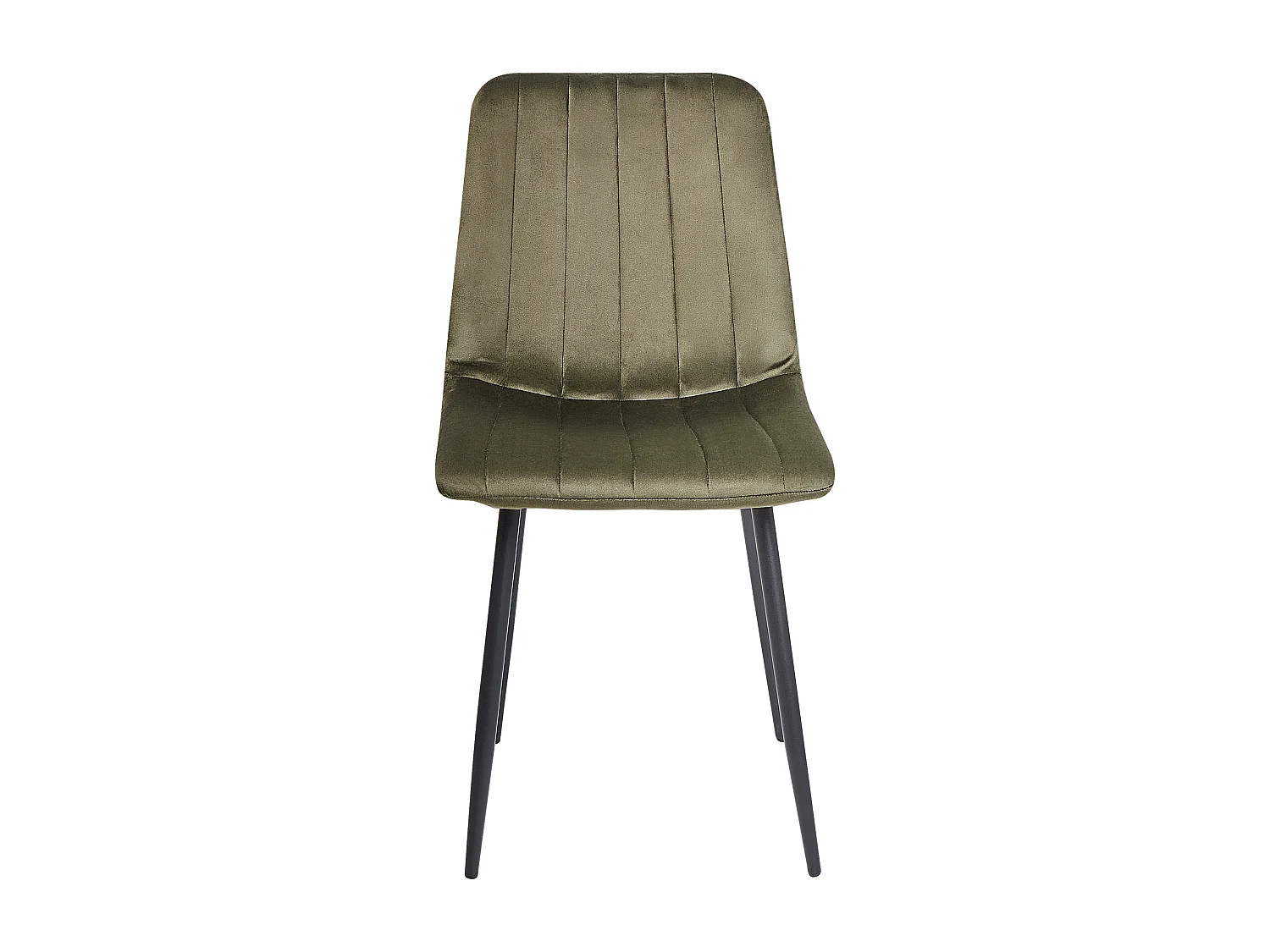 Set di 4 sedie da pranzo KALISPELL Velluto Verde oliva