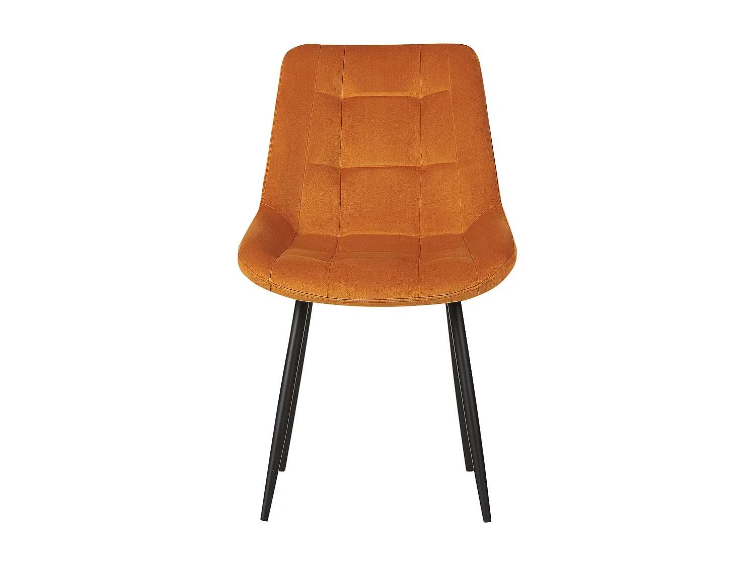 Set van 2 eetkamerstoelen MELROSE Fluweel Oranje