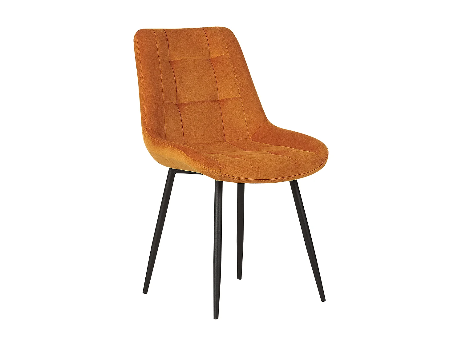 Set van 2 eetkamerstoelen MELROSE Fluweel Oranje
