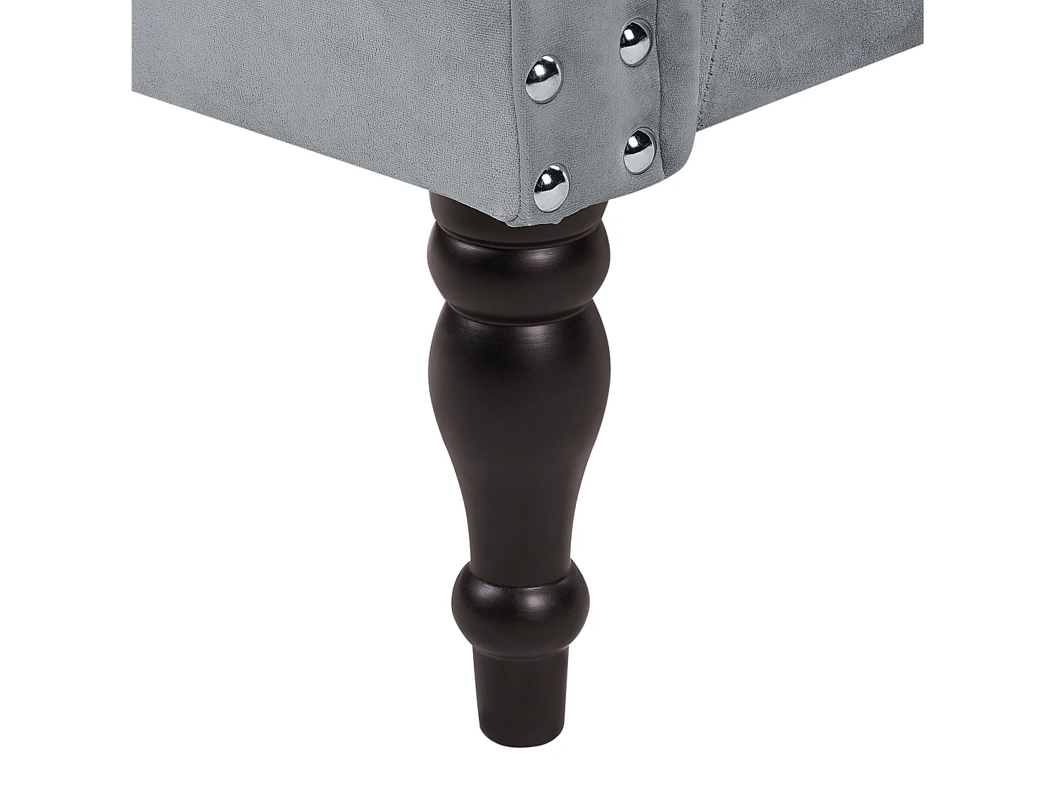 Chaise longue côté gauche IVRY Velours Gris