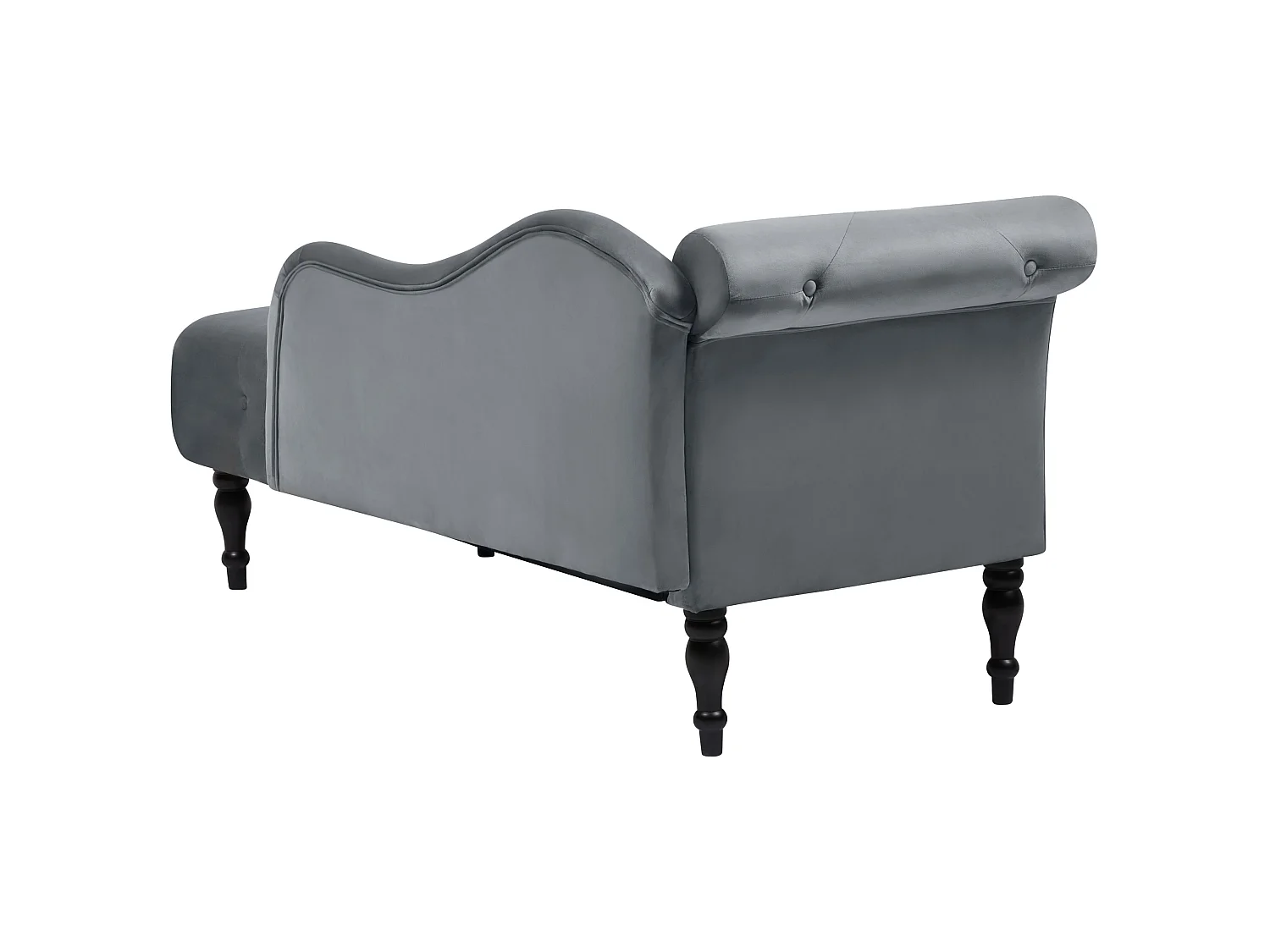 Left-Hand Chaise Longue IVRY Velvet Grey