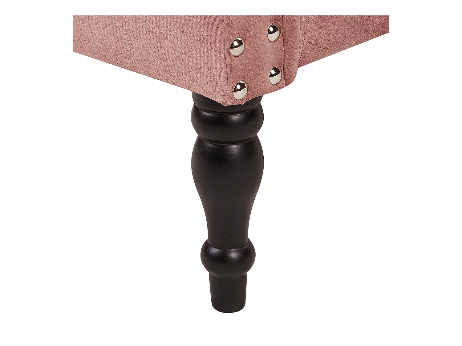 Chaiselongue Samtstoff rosa links gesteppt mit Kissen hohe Lehne Retro-Stil Ivry