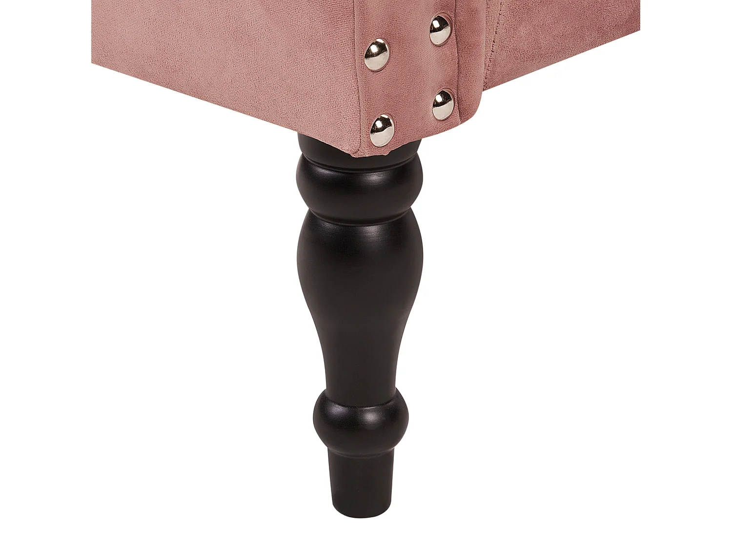 Linkszijdige chaise longue IVRY Fluweel Roze