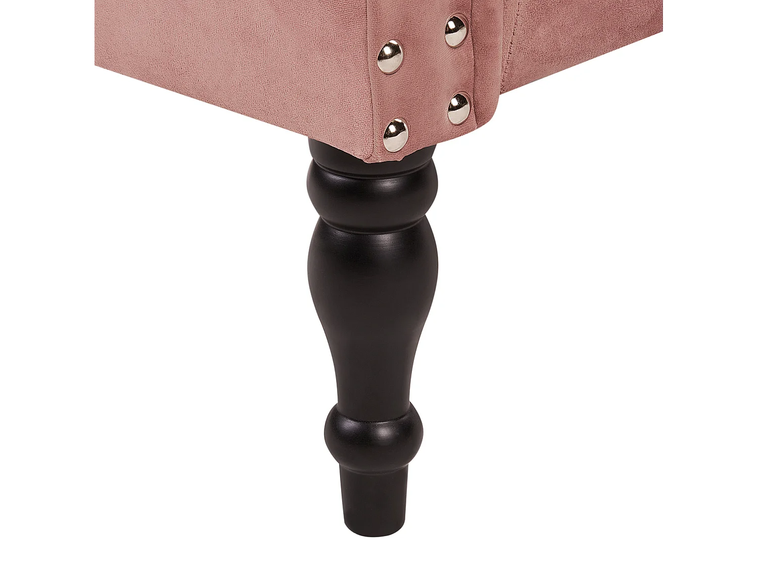 Chaise longue côté droite IVRY Velours Rose