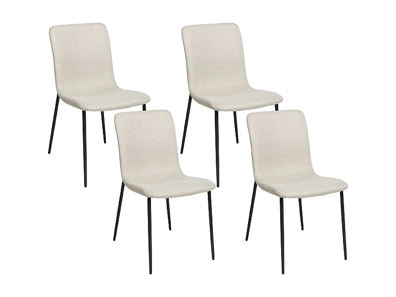 Set di 4 sedie da pranzo GLENDIVE Beige chiaro