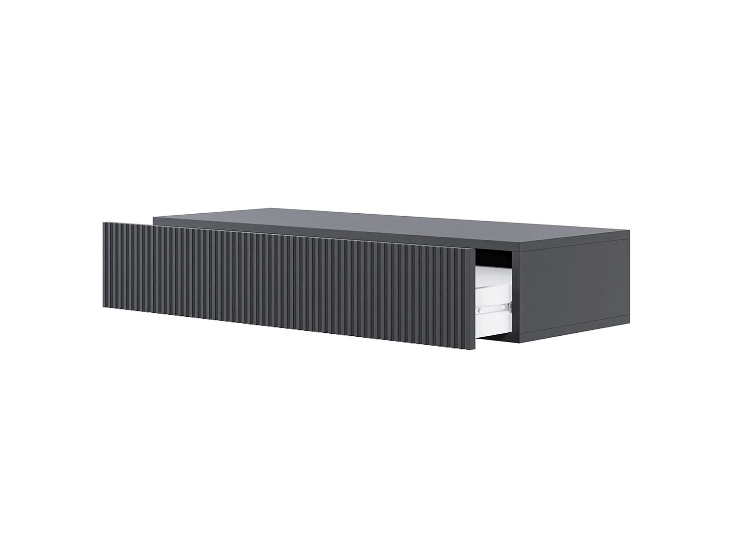 Schminktisch hängend mit 2 Schubladen - schwarz - 110 cm - VELDIO