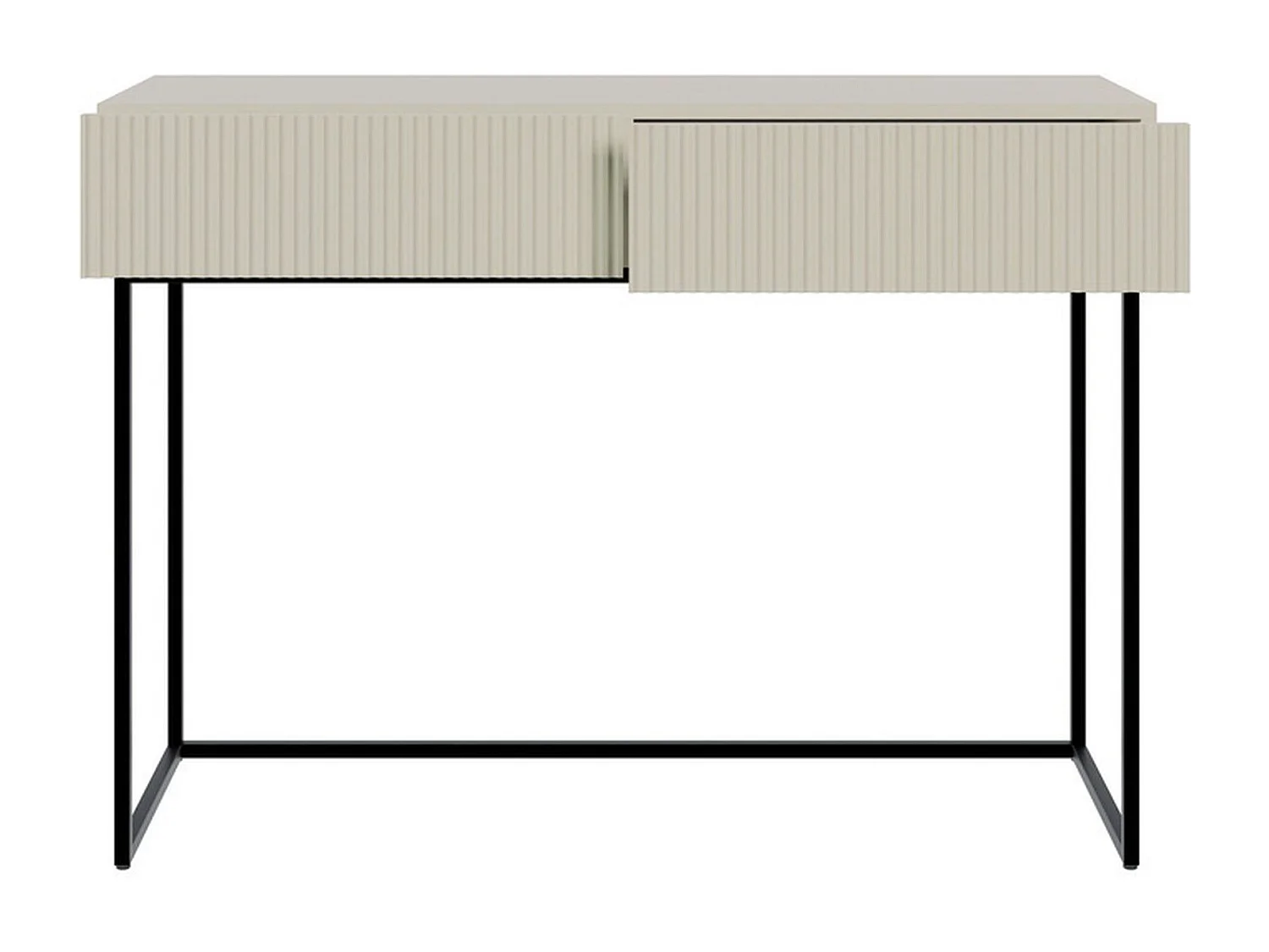Schminktisch mit 2 Schubladen - greige - 110 cm - VELDIO