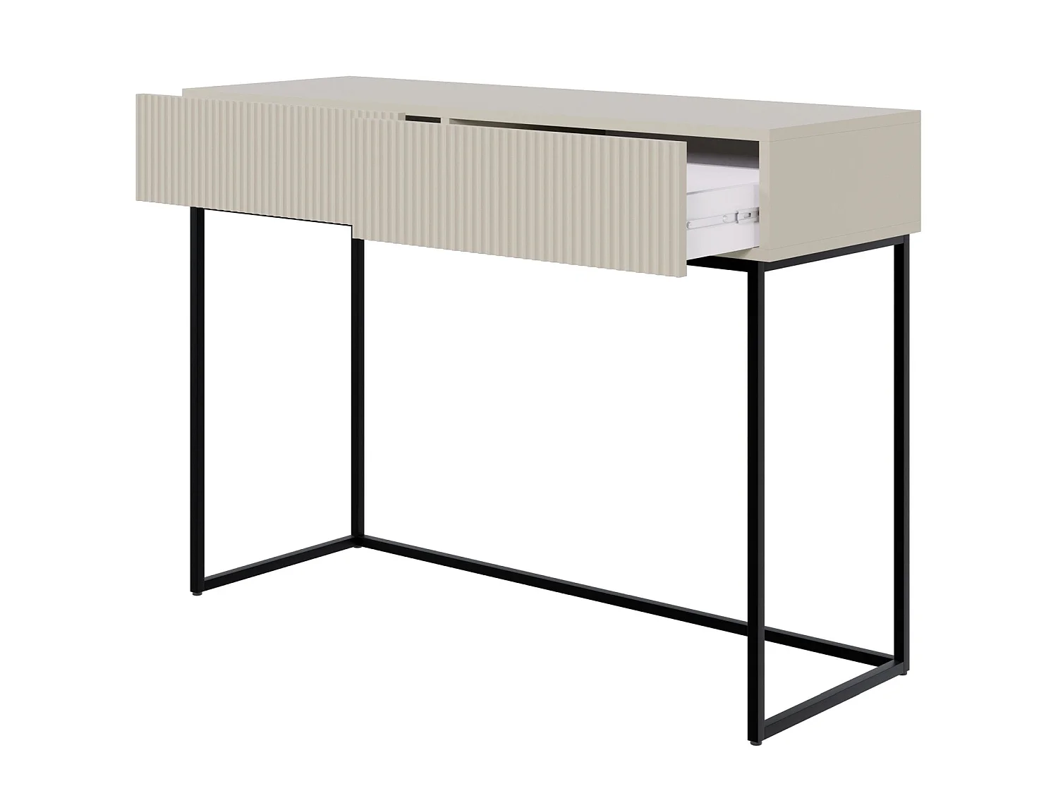 Schminktisch mit 2 Schubladen - greige - 110 cm - VELDIO