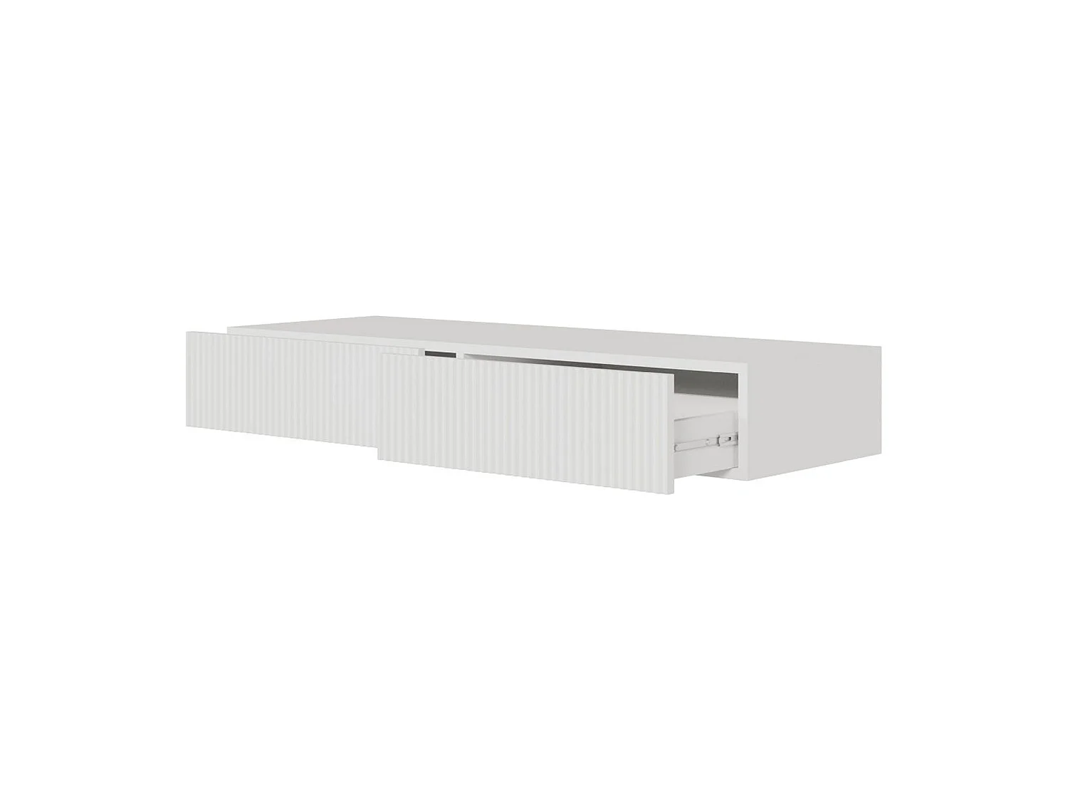 Coiffeuse avec tiroir - 110 cm - suspendu - blanc - VELDIO