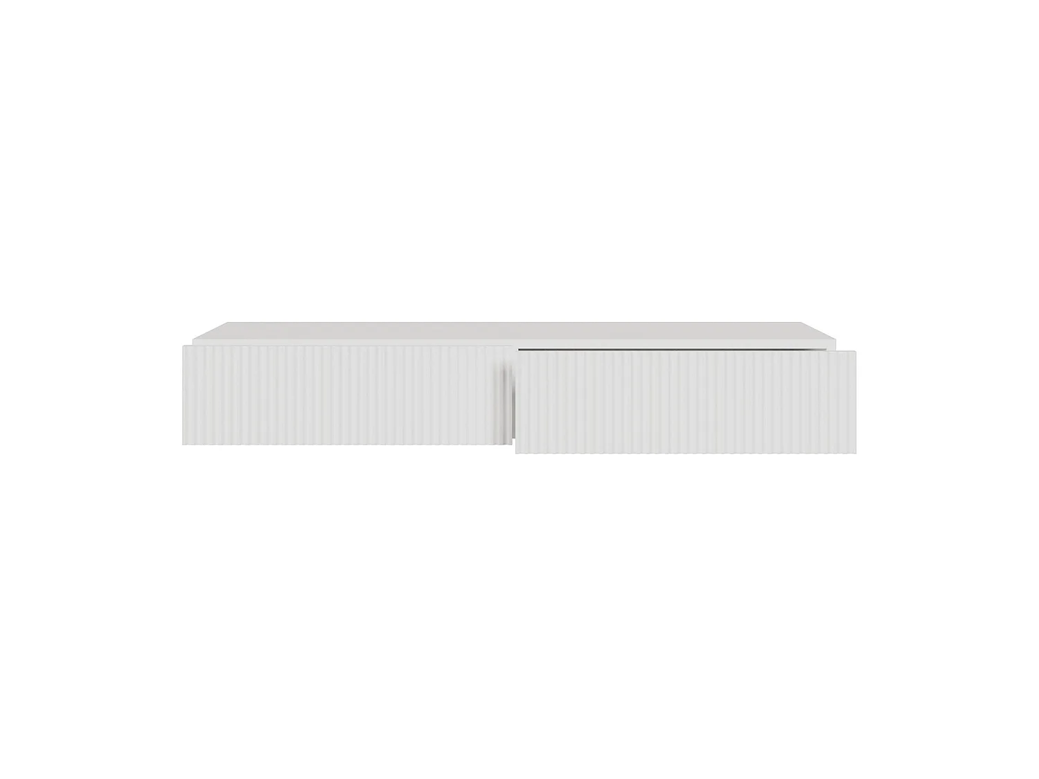 Coiffeuse avec tiroir - 110 cm - suspendu - blanc - VELDIO