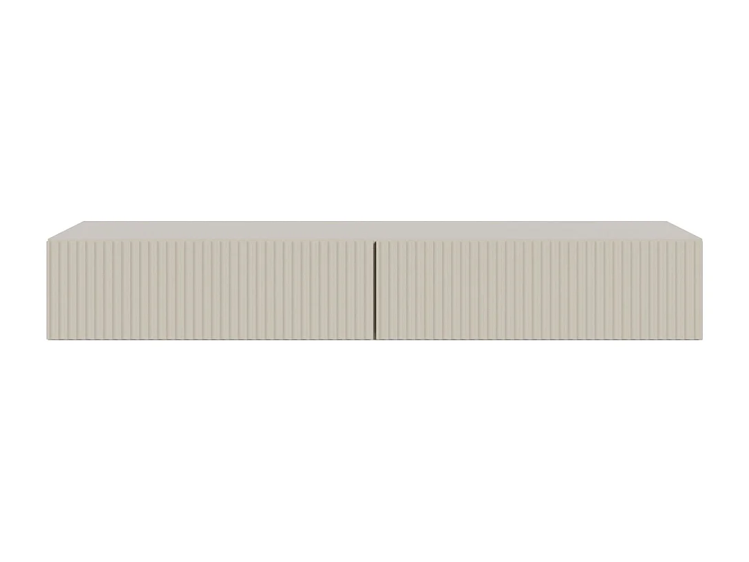 Tocador suspendido con 2 cajones - Gris beige - 110 cm - VELDIO